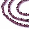 Natural Garnet Beads Strands X-G-F619-17A-4mm-3