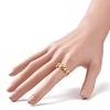 Brass Beaded Finger Ring RJEW-JR00516-3