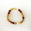 Natural Mookaite Round Beaded Stretch Bracelets BJEW-F203-07-2