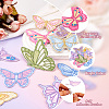10Pcs 10 Styles Computerized Embroidery Cloth Self Adhesive Patches PATC-TA00001-04-4