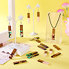 14Pcs 7 Colors Opaque Resin & Walnut Pendants RESI-TA0003-50-8