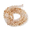 Heated Natural Citrine Beads Strands G-B088-C17-05-3