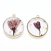 Transparent Clear Epoxy Resin Pendants RESI-L036-12G-03-2