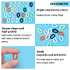 1260Pcs 14 Style Opaque Acrylic Linking Rings SACR-DC0001-01-4