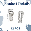 12Pcs 925 Sterling Silver Snap on Pendant Bails STER-DR0001-30-2