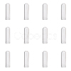 12Pcs Transparent Glass Straw Dustproof Covers AJEW-FG0002-37A-1