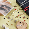 Wood Rosary Beaded Style Necklaces Bracelet Making Finding Kit DIY-PH0021-65-5