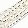 Electroplate Non-magnetic Synthetic Hematite Beads Strands G-L485-06B-S-1