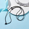 Adjustable Waxed Cord Pendant Necklace Makings NJEW-JN04668-2