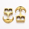 Tibetan Style Alloy Hook Clasps TIBEP-35682-AG-RS-2