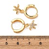 Starfish Brass Micro Pave Cubic Zirconia Hoop Earrings EJEW-F384-14G-01-5