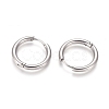 Tarnish Resistant 202 Stainless Steel Huggie Hoop Earrings A-EJEW-F111B-19mm-P-2