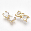 Brass Cubic Zirconia Links KK-S348-308-2