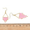 304 Stainless Steel Glass Tassel Dangle Earrings EJEW-MZ00828-6