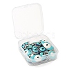 32Pcs 8 Style Platinum Alloy Enamel Links Connectors ENAM-LS0001-84-7