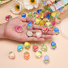 Craftdady 100Pcs 10 Colors Transparent Enamel Acrylic Beads TACR-CD0001-07-10