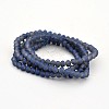 Full Rainbow Plated Faceted Rondelle Glass Beads Strands EGLA-J054-3x2mm-FR04-2