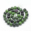 Natural Ruby in Zoisite Beads Strands G-R446-10mm-25-2