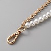 Plastic Imitation Pearl Beaded Double Strand Bag Handles DIY-WH0449-21A-G-2