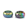 Ion Plating(IP) Frosted 201 Stainless Steel European Beads STAS-B020-13M-3