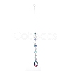 AB Color Plated Crystal Teardrop Big Pendant Decorations HJEW-G019-03B-1