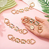 4Pcs 4 Colors Cat Back Shaped Alloy Enamel Heart Link Bag Strap AJEW-TAC00035-6