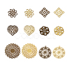 60Pcs 12 Style Brass Multi-strand Links & Filigree Joiners Links KK-SW0001-05-1