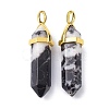 Natural Zebra Jasper Pointed Pendants G-G025-01G-26-2