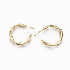Semicircular Brass Stud Earrings KK-Q762-016G-NF-2