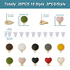 20Pcs 10 Style Alloy Enamel Stud Earring Findings FIND-EL0001-03-3