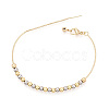 Adjustable Brass Beaded Slider Bracelets for Women BJEW-T022-17G-6