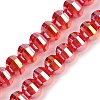Electroplate Transparent Glass Beads Strands EGLA-B011-08A-AB01-1