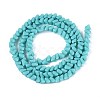 Frosted Opaque Glass Beads Strands GLAA-N017-4mm-19-3