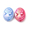 UV Plating Opaque Iridescent Acrylic Beads MACR-K351-03-2