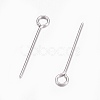 Tarnish Resistant 304 Stainless Steel Eye Pins STAS-O105-01P-0.6x18mm-2