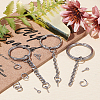 Unicraftale 304 Stainless Steel Keychain Ring STAS-UN0003-23P-6