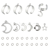 Unicraftale DIY Charms Cuff Ring Making Kit DIY-UN0004-86-1