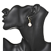 Electroplated Natural Keshi Pearl Dangle Earrings EJEW-JE06709-2