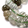 Natural Green Rutilated Quartz Beads Strands G-A219-A03-03-3