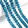 Electroplate Glass Beads Strands EGLA-A034-T4mm-L25-4