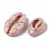 Spray Painted Natural Cowrie Shell Beads SSHEL-R047-03-A09-3