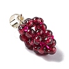 Natural Garnet Cluster Pendants G-G928-01LG-2