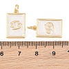 Brass Enamel Pendants KK-CBA62C2-01I-4