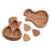Wooden Guitar Pick Box with 3Pcs Picks CON-WH0089-73-1