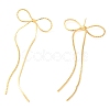 Brass Bowknot Stud Earrings KK-Z033-29G-2