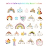 25Pcs 25 Style Light Gold Alloy Enamel Pendants ENAM-YW0001-82-2