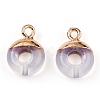 Synthetic Opalite Flat Round/Donut Charms G-I347-18-2