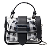 Women's Crossbody Bags with Tartan Pattern Drawstring Inner Bag PW-WG87521-04-1