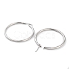 Non-Tarnish Ring 304 Stainless Steel Hoop Earrings for Women Men EJEW-B049-01G-P-2