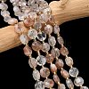 Natural Black Gold Rutilated Quartz Beads Strands G-C116-A182-02-1